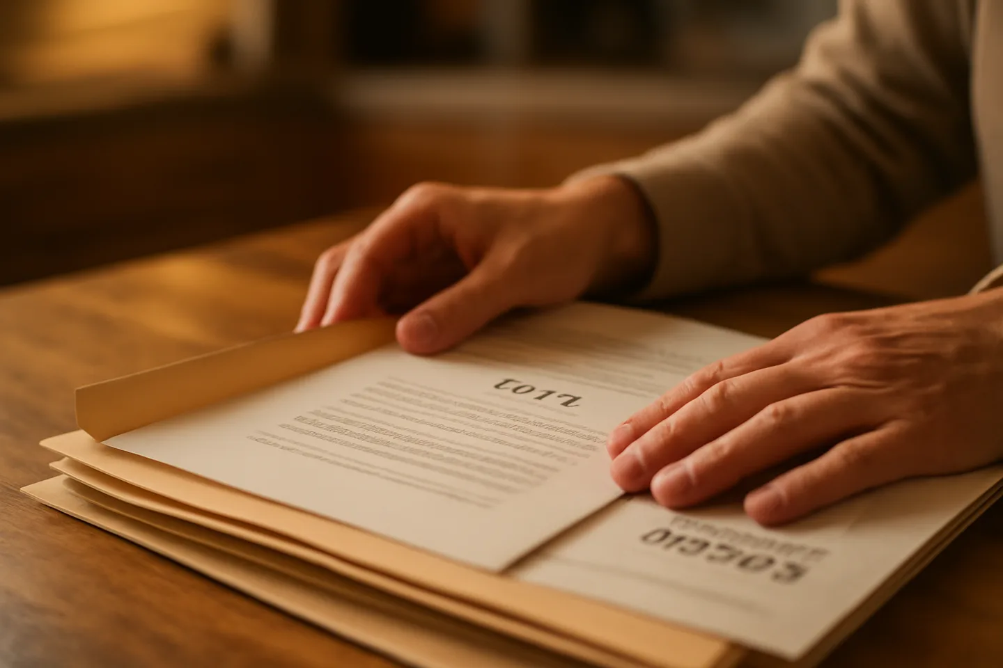 Sorting through inherited land documents and deed paperwork