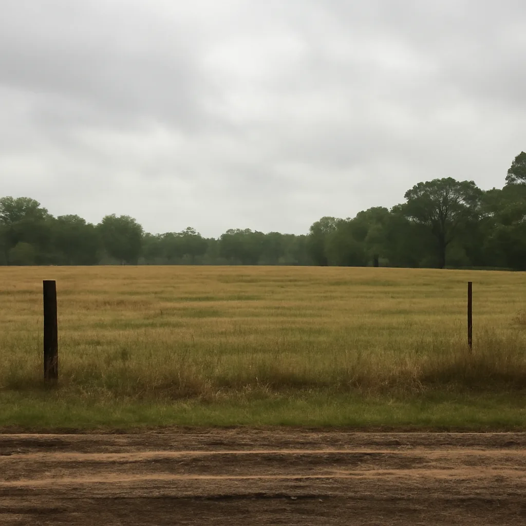Rural acreage with open grassland and conifer forest in Beaufort County, South Carolina