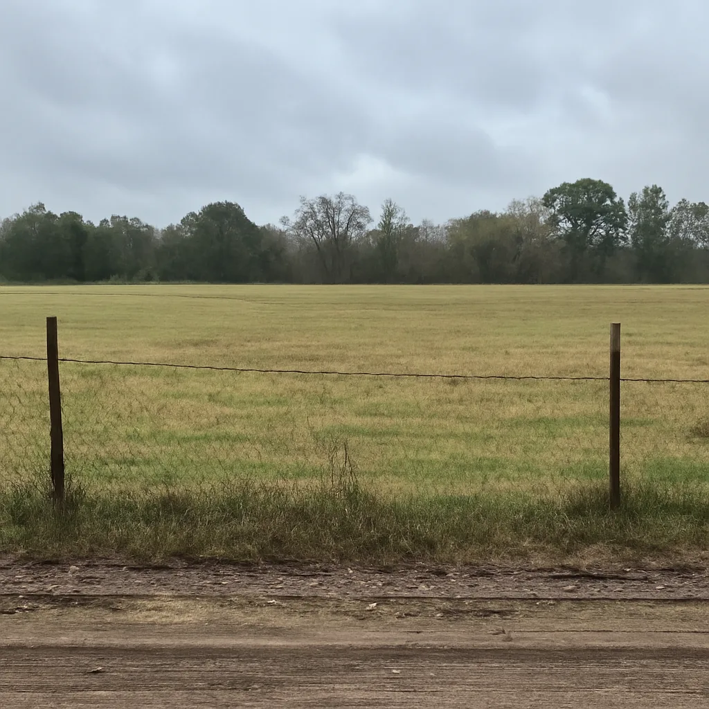 Rural acreage with open grassland and conifer forest in Charleston, South Carolina