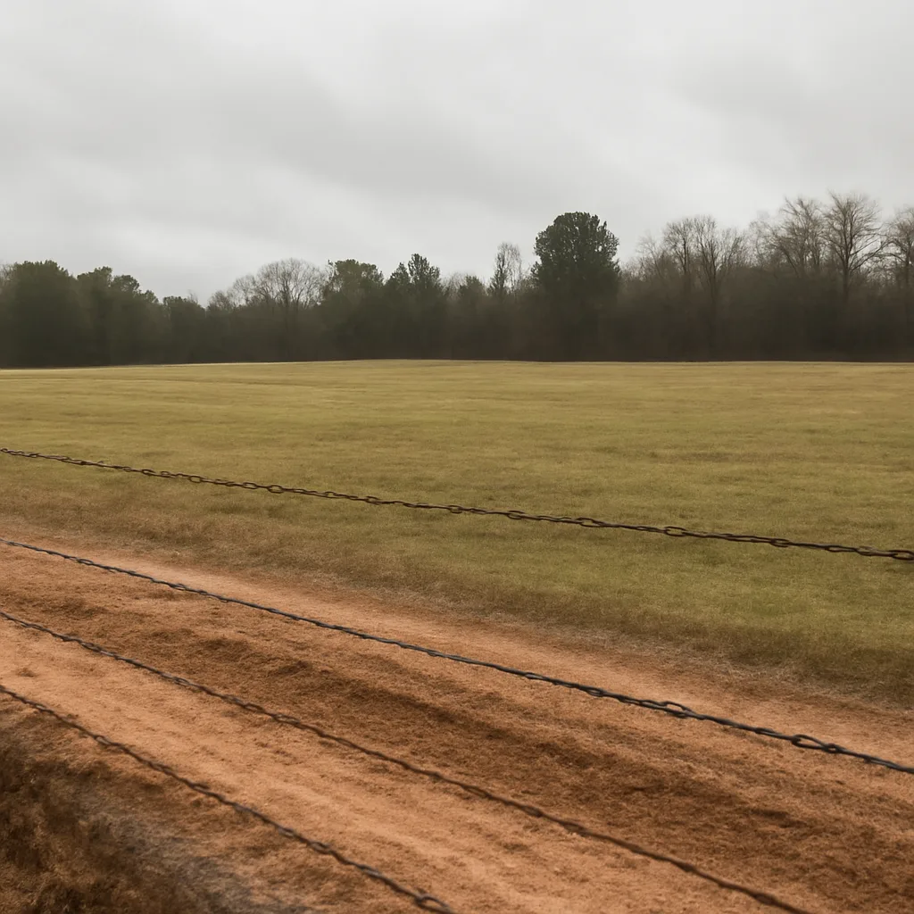 Rural acreage with open grassland and conifer forest in Columbia, South Carolina