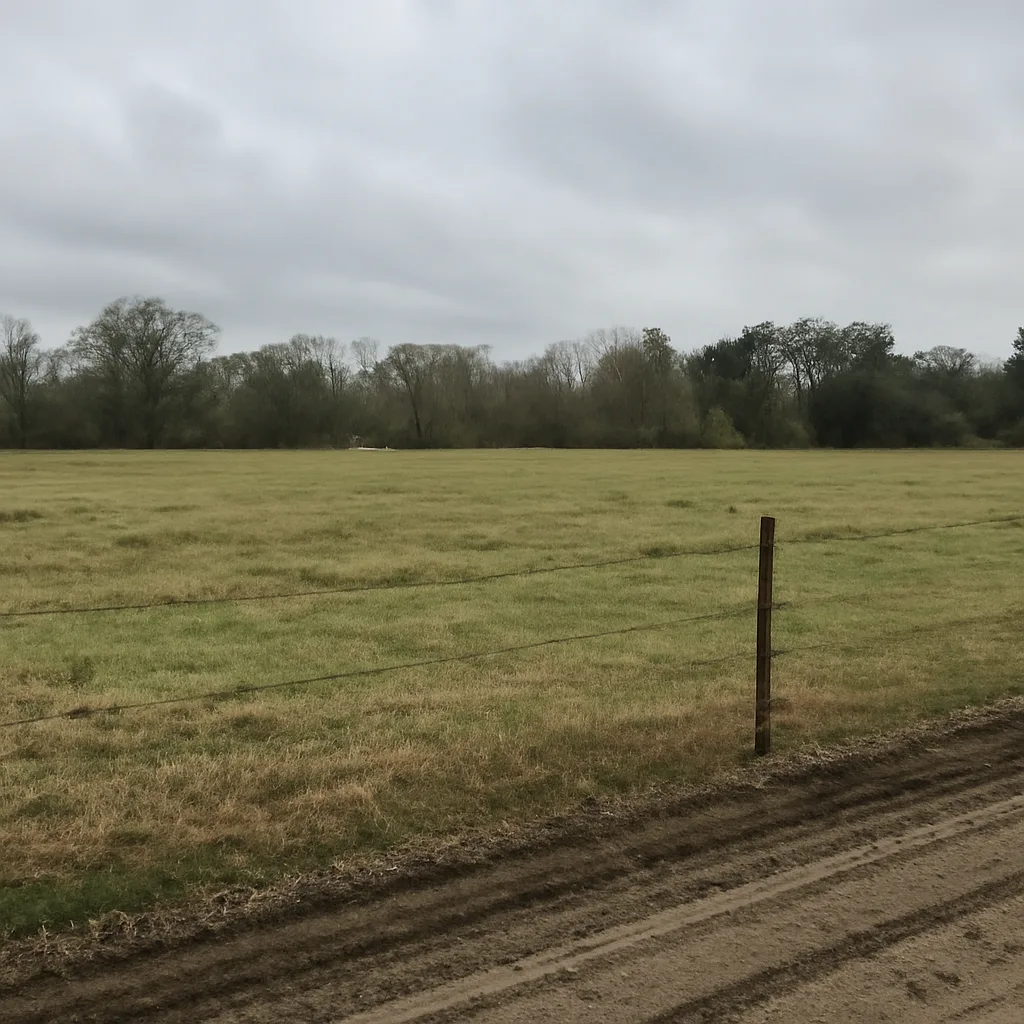 Rural acreage with open grassland and conifer forest in Dorchester County, South Carolina