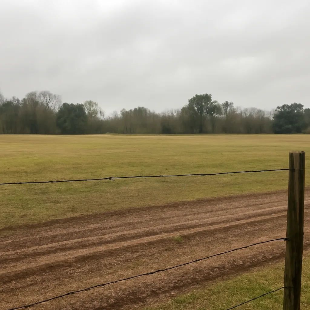 Rural acreage with open grassland and conifer forest in Goose Creek, South Carolina