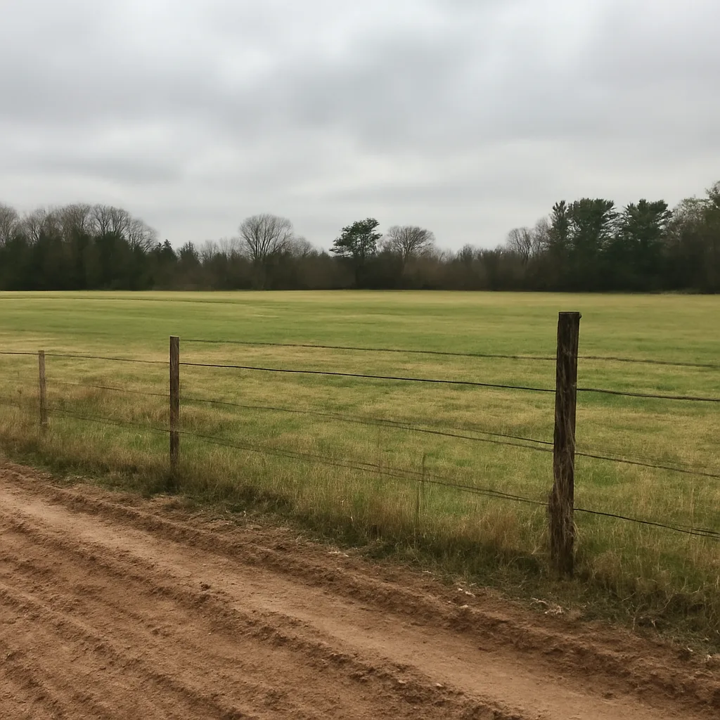 Rural acreage with open grassland and conifer forest in Greenville County, South Carolina