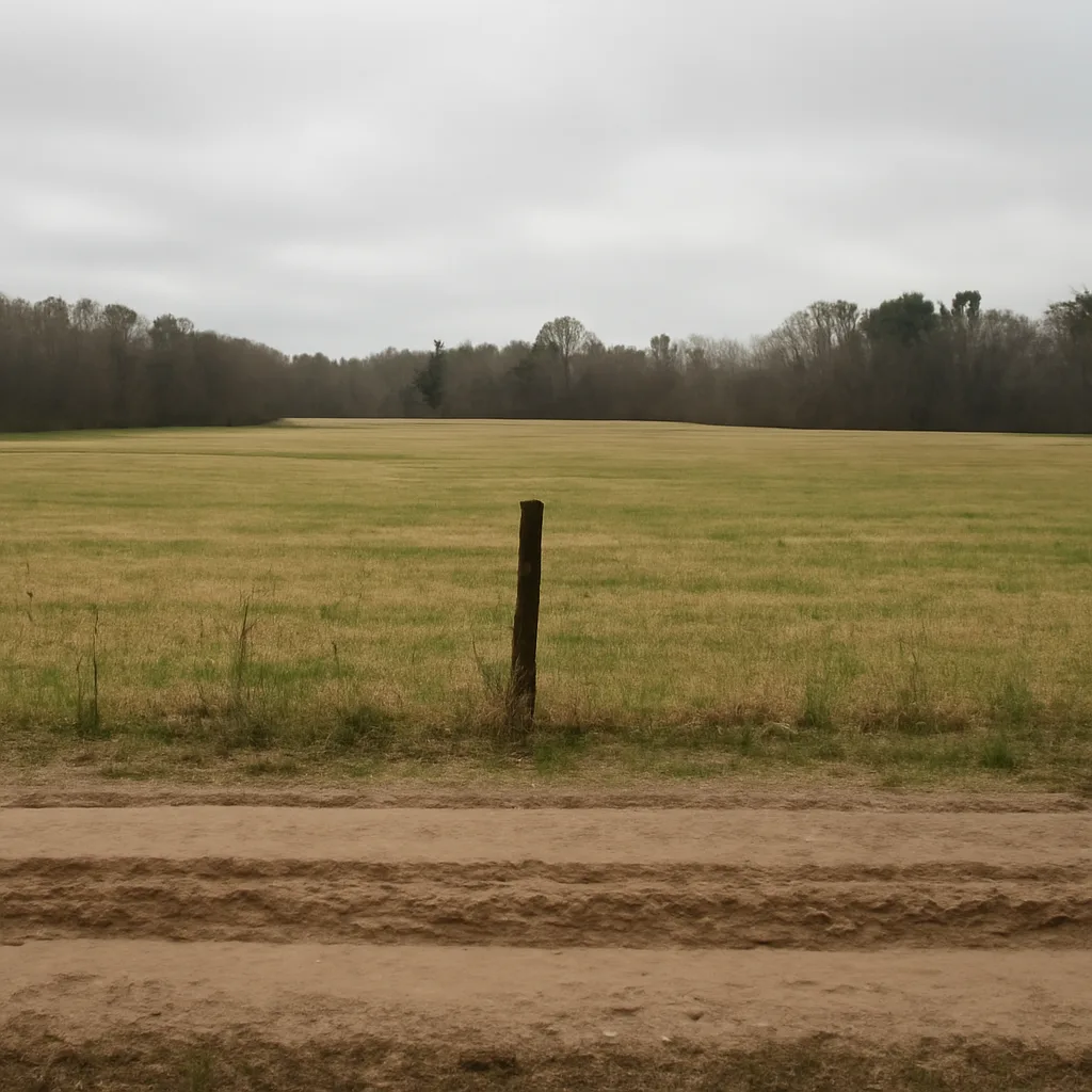 Rural acreage with open grassland and conifer forest in Lexington County, South Carolina