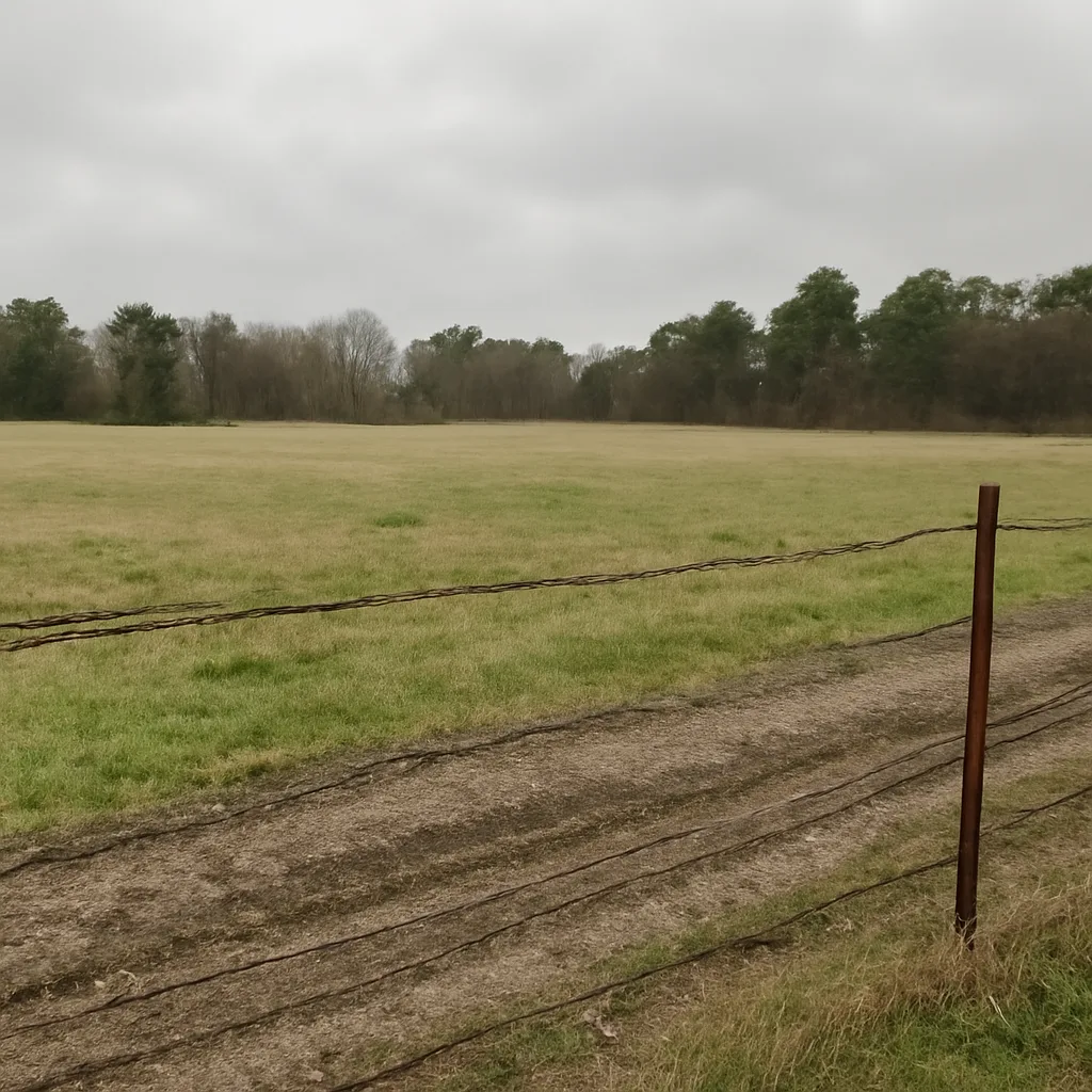Rural acreage with open grassland and conifer forest in Myrtle Beach, South Carolina