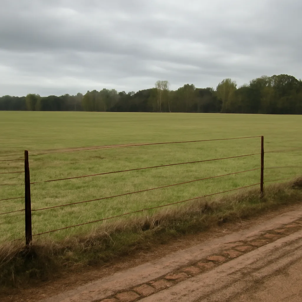 Rural acreage with open grassland and conifer forest in Rock Hill, South Carolina